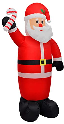 vidaXL Nikolaus Weihnachtsmann Aufblasbar 120cm LED Licht Figur Weihnachten