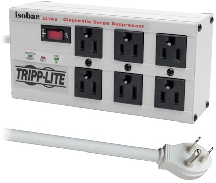 Eaton Tripp Lite ISOBAR6ULTRA Isobar Metal Surge Protector 6 Outlets