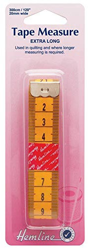 Hemline Extra Long Tape Measure - 300 cm (H256) - Auto Lock - Orange