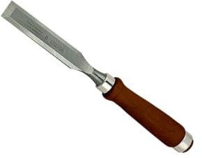 ULMIA Stechbeitel 22 mm mit braunem Griff Gesamtlänge 305 mm inklusive dunklem Holzheft, 167-22