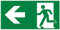 Connex DY220861 Panneau de signalisation Phosphorescent Sortie de Secours Gauche (Notausgang Links) 300 x 150 mm
