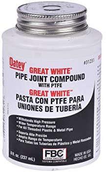 Oatey 31231 Pipe Joint Compound with PTFE with Brush, 8 fl.Ounce