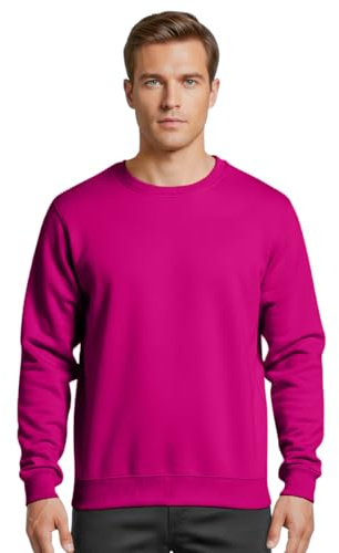 Star and Stripes LARGE Hot Pink crew neck cotton sweatshirts durable jumpers unisex fitting