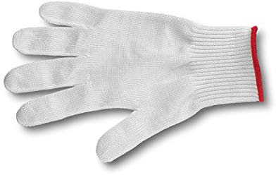 Victorinox Profi Soft-Schutzhandschuh für Messerhand, Arbeitshandschuh, Sicheres Schneiden, Gastronomie, M, weiss