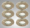 Trango 6er Set 6729IP-062-5WAK IP44 Einbaustrahler Edelstahl gebürstet inkl. 6x 5 W GU10 LED Leuchtmittel 3000K warmweiß Bad, Dusche, Feuchtraum Einbauleuchte, Badleuchte, Deckenspot, Deckenstrahler