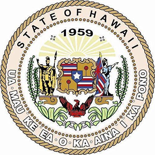 U24 Aufkleber Hawaii Seal Siegel Autoaufkleber 8 cm Sticker Konturschnitt