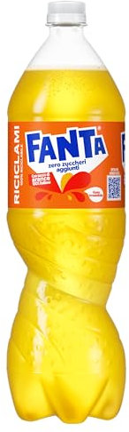 Fanta Senza Zuccheri Aggiunti – 1 Bottiglia da 1.5 L, con Succo di Arance Italiane, Senza Aggiunta di Conservanti, Bottiglia PET 100% riciclabile, Gusto Rinfrescante, Bevanda Analcolica Frizzante