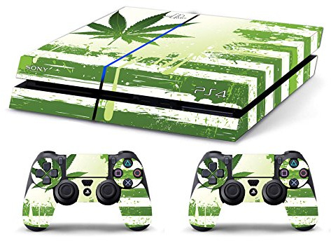 Skin Compatibilité pour PS4 HD Cannabis Flag Limited Edition Cover Decal Bundle Faceplates et Skins