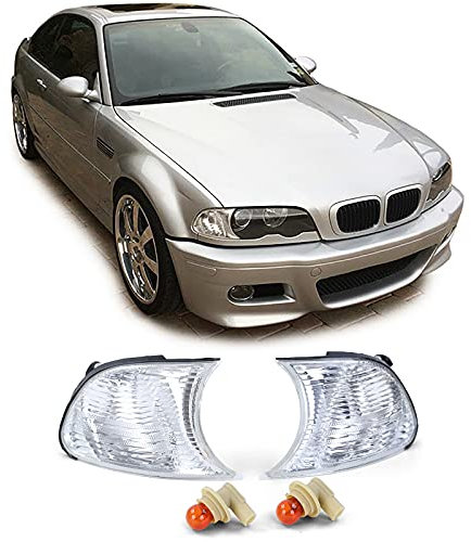 Weiße Blinker Set Klar Kristall passend für 3er BMW E46 Coupe Cabrio 99-03