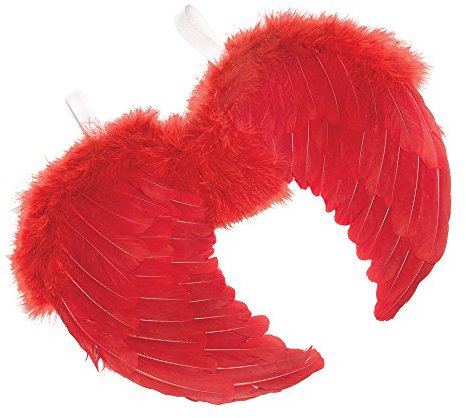 Feather Angel Wings (small) - Red (accesorio de disfraz)