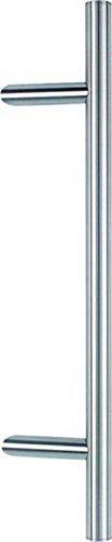 Stossgriff Serie 8010/Ø 30 mm 2mm Stärke - Länge 1000 mm Achsmaß 700 mm, ES-matt - schräge Stütze,einseitige Befestigung