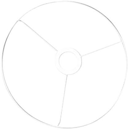 RAYHER HOBBY Rayher 2300000 Metallring mit Kreuz, 20 cm ø, weiß beschichtet, Stärke ca. 3 mm, Drahtring zum Basteln von Lampenschirmen, mit Ring für E27 Lampenfassung