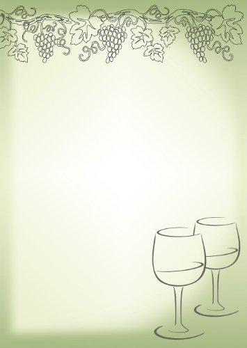 Briefpapier Wein/Weingläser 50 Blatt Motivpapier DIN A4 90 g/m² 5172