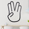 vulkanischer Gruß Wandtattoo in 6 Größen - Wandaufkleber Wall Sticker - Dekoration, Küche, Wohnzimmer, Schlafzimmer, Badezimmer