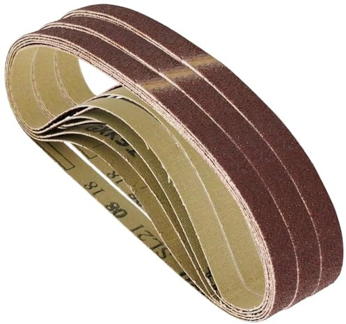 Dapetz ® 15pcs Sanding Belt 13x457mm, 80 Grit for Grinding, Sharpening, Derusting, Precise Sanding on Metal and Wood, Compatible with Black+Decker Belt Sanders