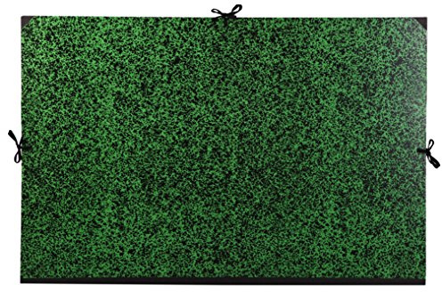 Clairefontaine 33600C - Zeichenmappe / Transportmappe Annonay mit Bändern ohne Klappen Rücken 30mm, innen: 75x110cm, außen: 78x118cm, robust und sicher, Grün, 1 Stück, Grün Annonay