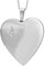 Alexander Castle Diamantherz 925 Sterling Silber Kette mit Foto Medaillon für Damen Mädchen Kinder - 4 Fotos - 25mm x 22mm - 18 Sterlingsilber Foto Kette & Schmuck Geschenk-Box