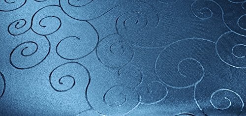 Tischdecke rund ca. 160 cm Ø Struktur damast Circle bügelfrei fleckenabweisend #1095 (königsblau)