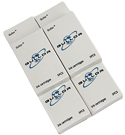 Gullor 30 PCS International Size Pen Ink Cartridge to Fit Jinhao Fountain Pens, Black, 6 Packs