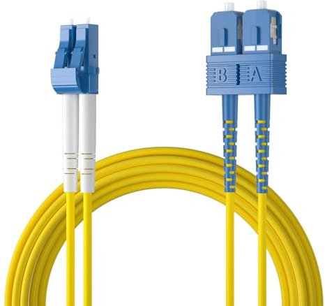 10Gtek OS2 SC a LC Cavo Fibra Ottica 3-Meter, 9/125 Monomodale Duplex LSZH Fiber Optic Patch Cord