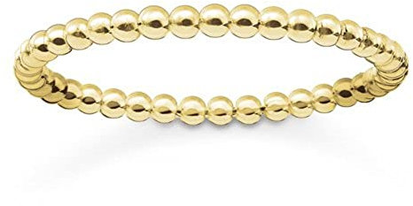 THOMAS SABO Ring 18k Vergoldung Recyceltes 925 Sterling Silber, Größe 54, TR2122-413-12-54