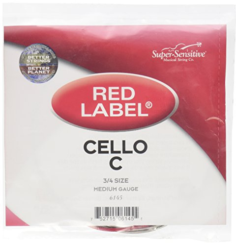Super Sensitive Red Label Cello C String 3/4 Medium