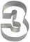 Staedter Haus Cookie Cutter edelstahl 6,5 cm, silber, Nummer 3