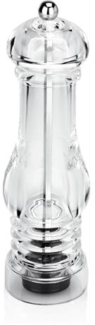 WAS 2460 221 Acryl Pfefermühle mit Edelstahlmahlwerk, 22 cm Höhe