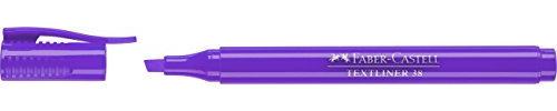 Faber-Castell 157736 Pack of 10 Textliner 38 Fluorescent Markers Purple