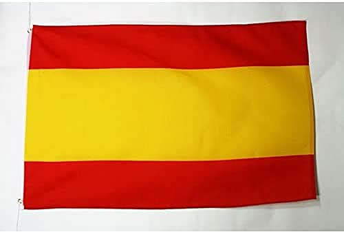 AZ FLAG - Flagge Spanien Ohne Wappen - 90x60 cm - Spanische Fahne 100% Polyester mit Messing-Ösen - 50g