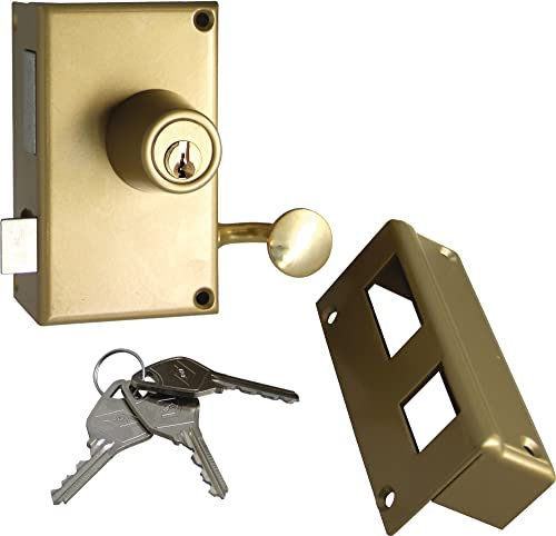Serrure en applique Bronze gauche à Tirage - Clé I - Axe à 45 mm - Véga - JPM