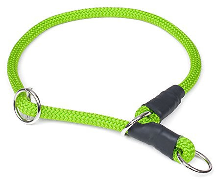 Mystique® Halsband Nylon rund mit Zugbegrenzung 8mm Größe 55 cm, Farbe grün neon