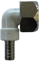 ich-zapfe.de Winkelverschraubung CNS 90° für Bierschlauch 5/8 Zoll, NW 7mm
