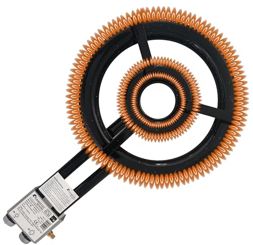 Optimgas Outdoor-Gasbrenner 38 cm Doppelring 17,5 kW für Paellapfannen | 17,5kW Leistung, präzises Nadelventil, niedriger Gasverbrauch, Propan Kocher, ideal für Outdoor Kochen