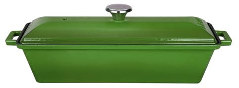 LAVA Padella per pane verde in ghisa, 1 litro