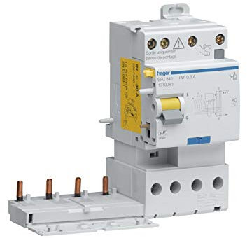 bloc différentiel - 3 phases + neutre - 63a - 300 ma - type ac - hager bfc863