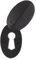 Handmade Oval Escutcheon & Cover - 2 x 1 1/8 - Traditional Black