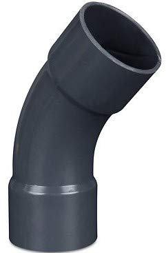 Anlagenbau PVC-Bogen 45°, 50mm