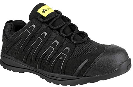 Amblers Safety Unisex FS40C Safety Trainers, Black, Size UK 12