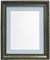 Frames By Post Silber AP-3025 Bilderrahmen mit schwarz, weiß, elfenbein, rosa oder hellblau grau Passepartout, plastik, Light Blue Grey Mount, 24 x 18 Pic Size 18 x 12 (Plastic Glass)