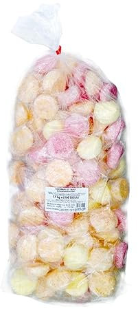 vontek Kokosbälle – Perfektes Wurfmaterial für Karneval & Fasching – 100 Stück, 1100g – Bunte, süße Kokos-Süßigkeiten für Umzüge & Partys