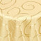 Kringel/Circle Tafeldecke Form, Größe & Farbe wählbar- Oval 160 x 400 cm - Gelb Damast Tischdecke