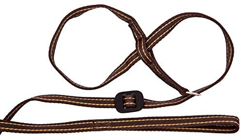 Gencon - All-in-One Anti Pull Dog Lead and Headcollar - Figure of 8 Dog Lead with Soft Loop Handle, Gentle Control - Right Hand - Washable - UK Made - Coffee/Cream