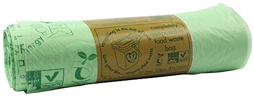 Vegware 80L Completely Compostable Food Waste Bin Liner - Roll of 20 bags