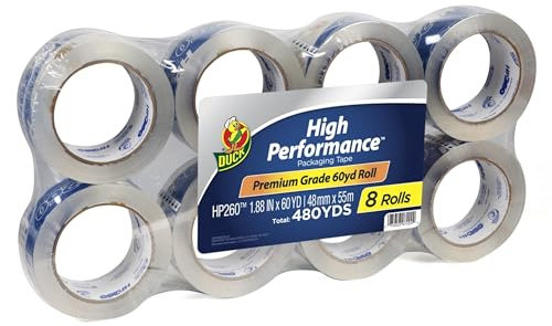 Duck HP260 Packband Nachfüllpackung, 8 Rollen, 4,7 cm x 60 m, transparent (1067839)