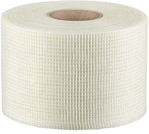 Colorus Gitterband 100 mm x 90 m | Fugendeckstreifen selbstklebend 75g/m² | Glasfaserband, Fugenband für Risse und Löcher | Bewehrungsstreifen für Stoßkantenüberbrückung | Trockenbau