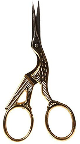 Bohin Cigogne Ciseaux 8,9 cm Strass Imitation, Doré
