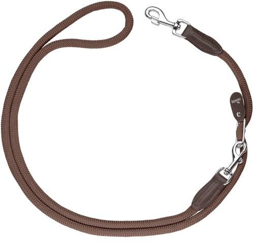 HUNTER Vario-Hundeleine FREESTYLE, Farbe: braun, stufenlos verstellbare Länge, robustes & griffiges Tau, wetterfest & pflegeleicht, perfekt für Alltag & Training, Größe: 10/260