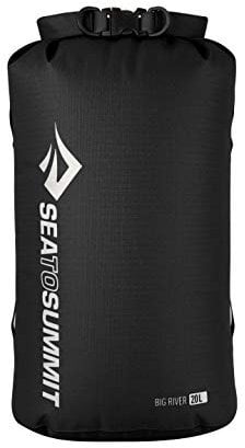 Sea to Summit Big River Drybag 20L, Schwarz, Volumen 20 L, 420D Ripstop Nylon, Tpu Laminat, Hypalon Schlaufen Packsäcke