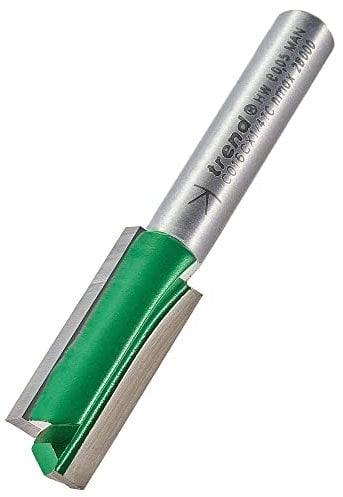 Trend CraftPro - Broca de corte recto de dos flautas, vástago de 1/4 pulgadas, diámetro de corte de 10 mm y longitud de corte de 25 mm, punta de carburo de tungsteno, C016CX1/4TC